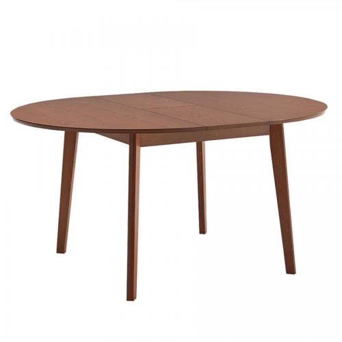 Étkezőasztal, kinyitható, bükk merlot, átmérő 120 cm, ALTON