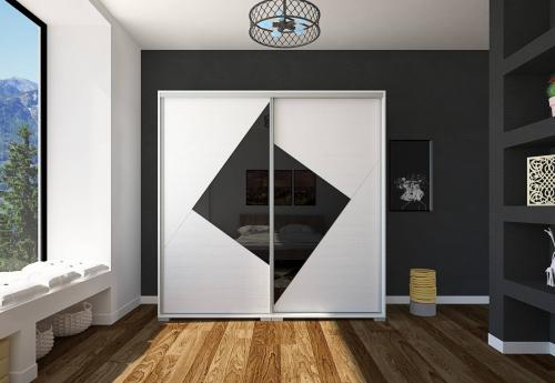 Columbia Gardrób ( 200 cm ) - Fehér
