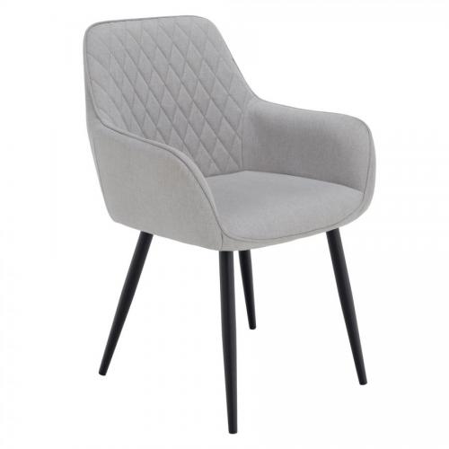 Design fotel, világosszürke/fekete, OSKOR